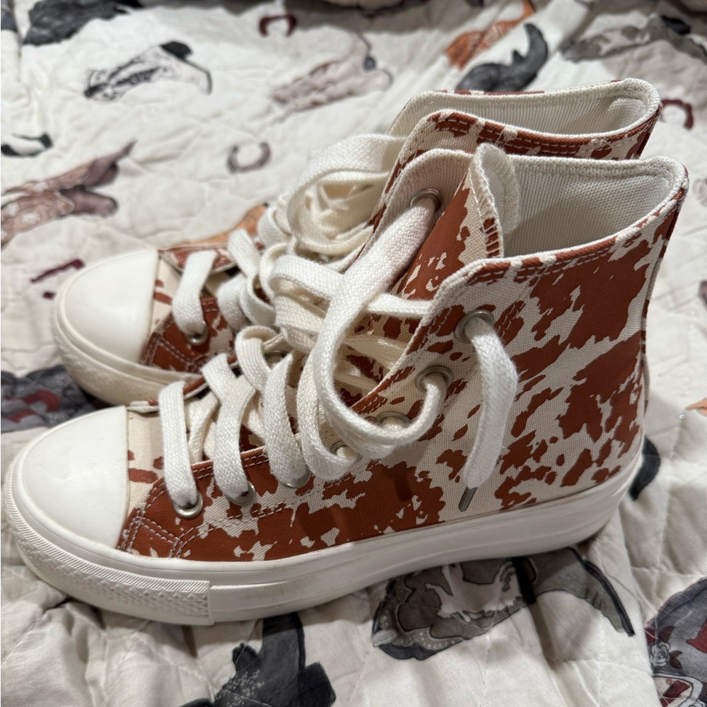 cow print converse